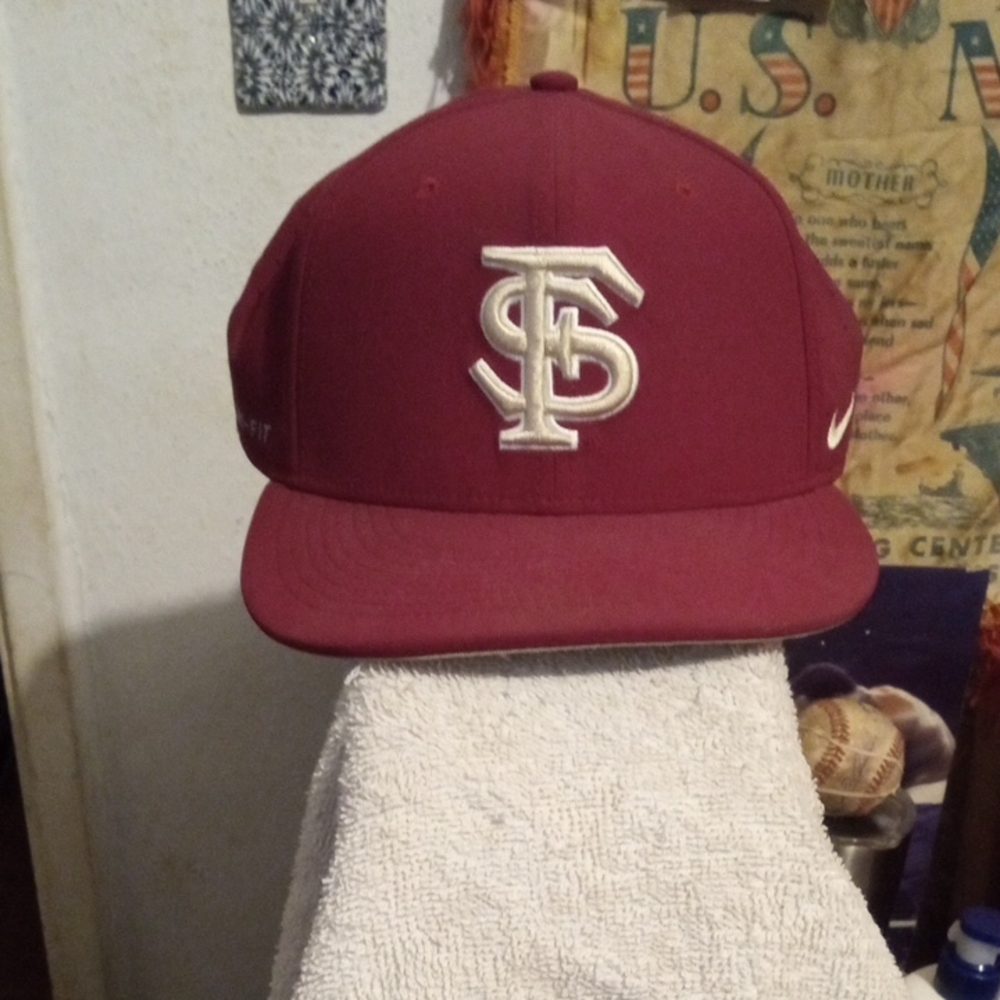 Nike Dri-Fit FSU Hat (Fitted) In Garnet..Men's Sz. 7-7/8..NWOT